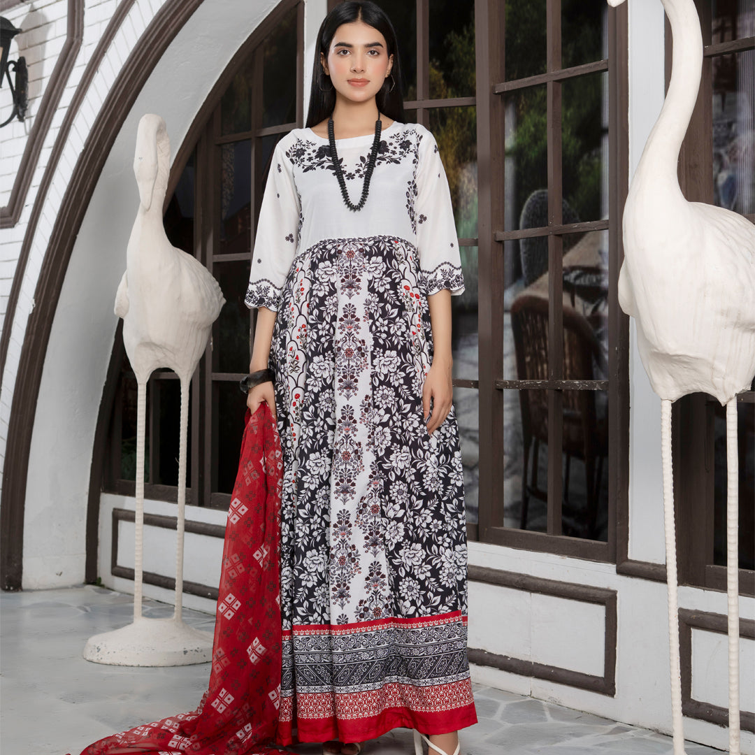 Midnight Blossom Printed 2PC