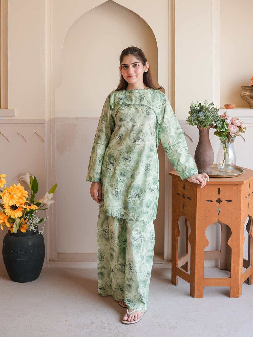 Mint Grace Printed 2pc
