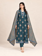 Noor Jahan– 3 Piece Slub Marina Winter Suit